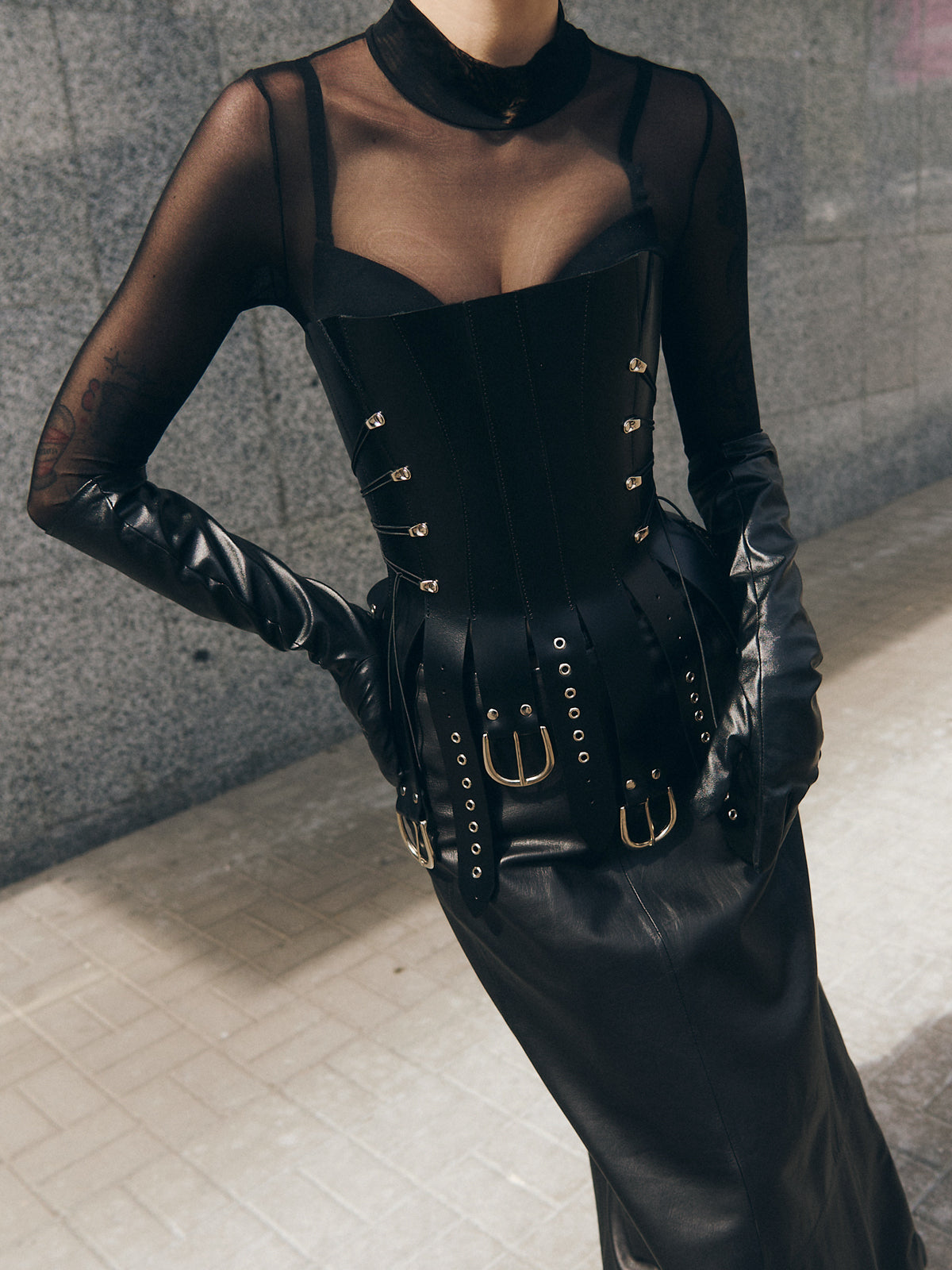 Holly Lederkorsett 