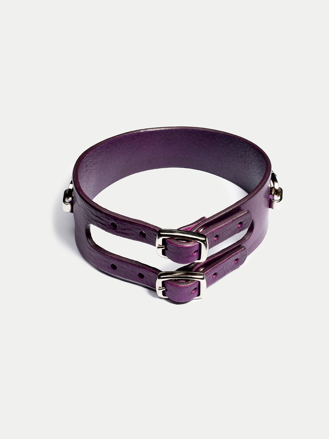 Molly Lederhalsband Lila