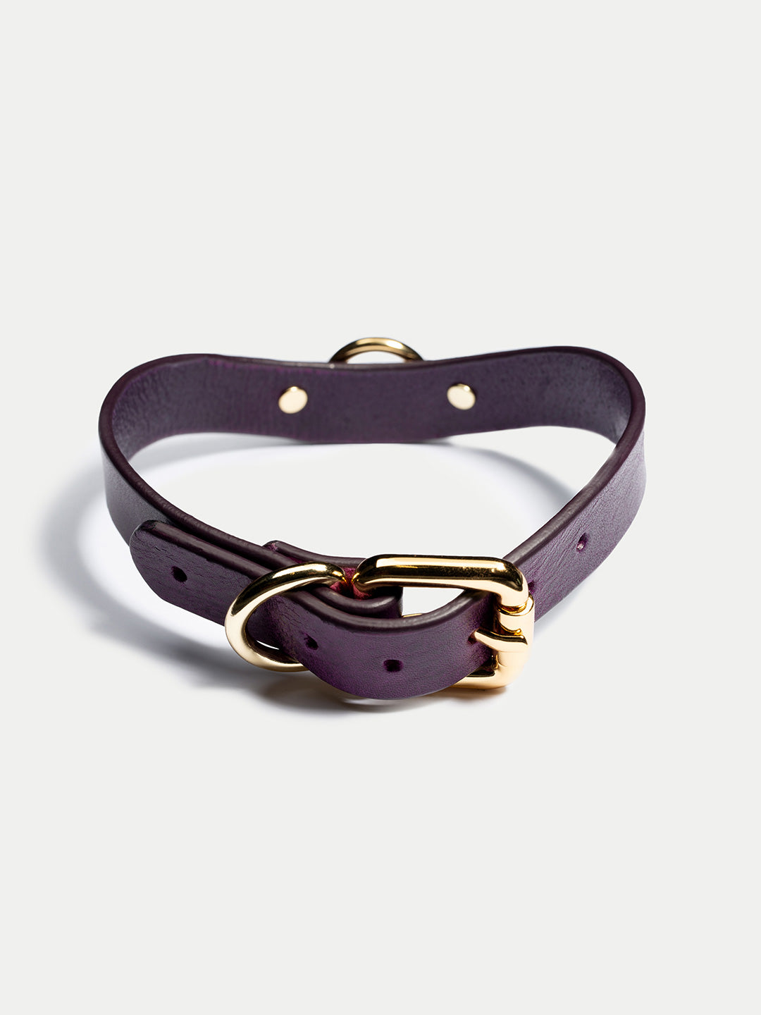 Bibi-Lederhalsband in Lila