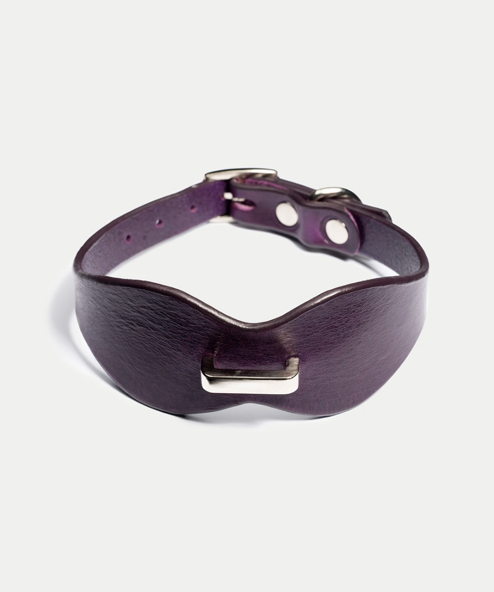 Fiby Lederhalsband Lila