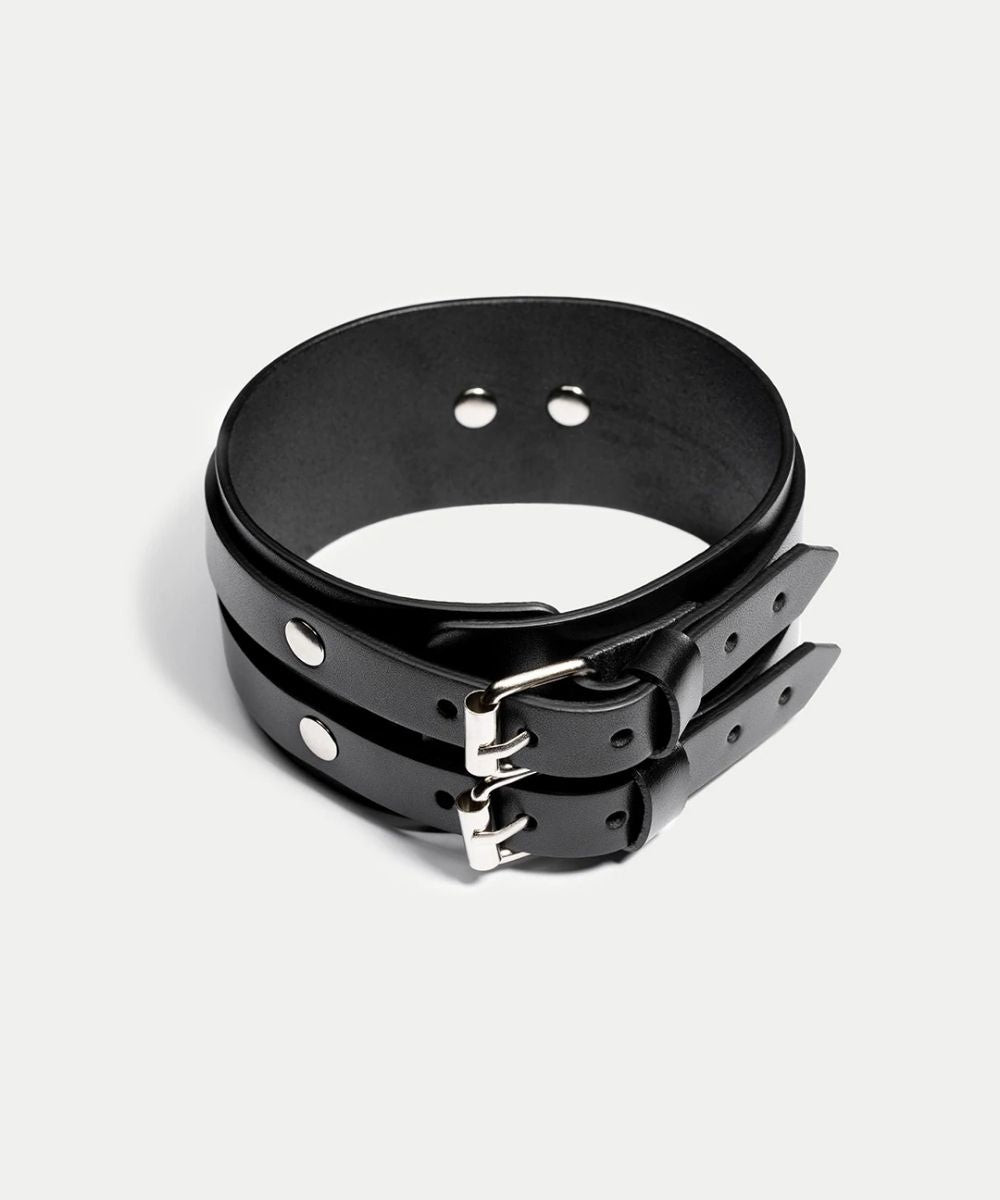 Carly Lederhalsband mit kurzer Leine